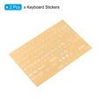 thumbnail image 3 of Uxcell English Keyboard Stickers Keyboard Replacement Cover Style 6, Clear Background White Lettering 2pcs, 3 of 5