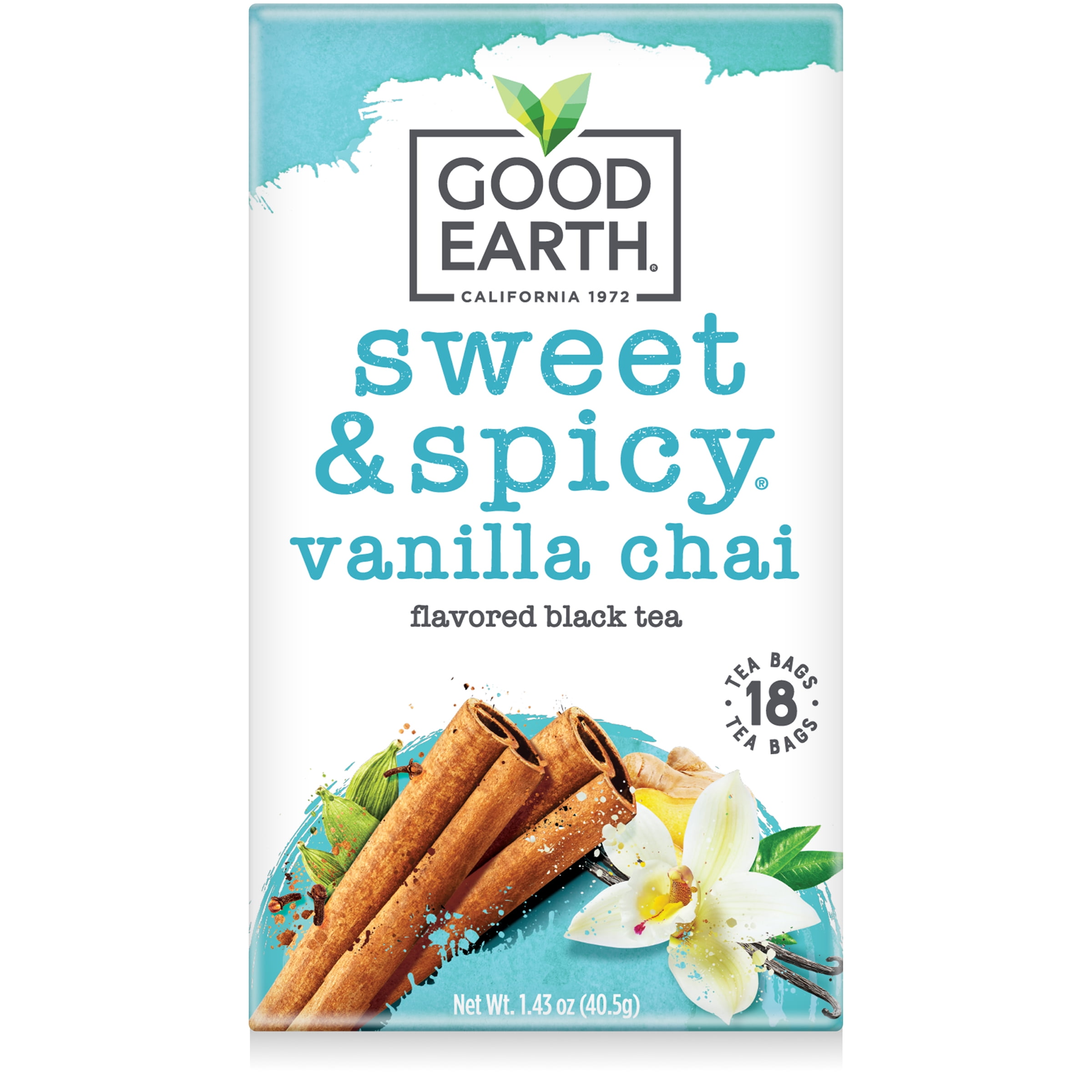 Good Earth Sweet &amp; Spicy Vanilla Chai Black Tea, 18 Ct Tea Bags ...