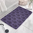 thumbnail image 3 of Purple Gothic Bat Pattern Flannel Non Slip Door Rugs,Washable Door Mats Indoor,Decorative Door Mats,Dirt-Resistant and Absorbent Doormat for Entrance,Bedroom,Kitchen,Bathroom,23.5x16in(60x40cm), 3 of 5
