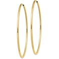 thumbnail image 2 of 14k Yellow Gold 1.5mm Polished Round Endless Hoop Earrings - 51mm, 2 of 6