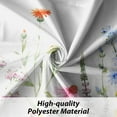 thumbnail image 5 of 72x84 Inches Watercolor Floral Shower Curtain Colorful Wildflower Botanical Leaves Flower Shower Curtains for Bathroom Decor Plant Bathtub Curtain Waterproof Polyester Fabric with Hooks, 5 of 6