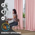 thumbnail image 6 of Deconovo Long Back Tab and Rod Pocket Blackout Curtains for Patio Sliding Door (42"x95", Coral Pink, 2 Panels), 6 of 8