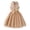 Khaki, variant on Gfyviroh Toddler Girls Dresses Sleeveless Button Front Summer Dresses Solid Patchwork Tulle Dresses,Size 2-13 Y