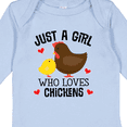 thumbnail image 4 of Inktastic Just a Girl Who Loves Chickens Girls Long Sleeve Baby Bodysuit, 4 of 5