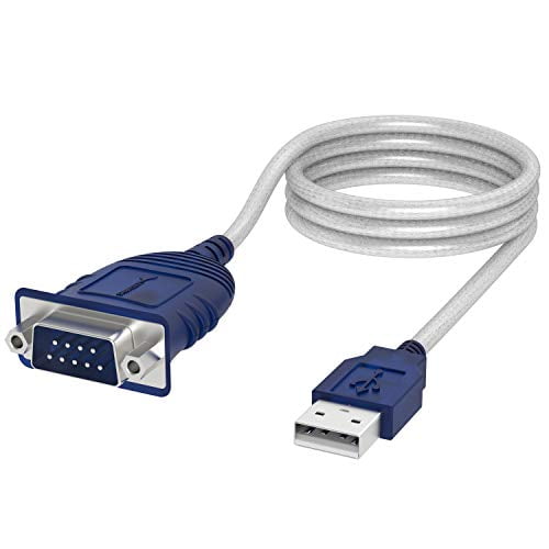 Blue USB to RS232 serial DB9 Adapter USB Cable for XP Vista Win7 Male Screw #B 