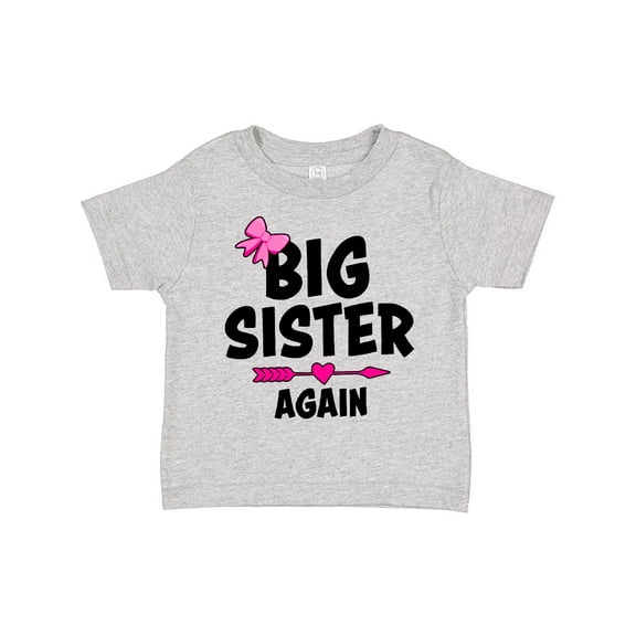 Inktastic Big Sister Again with Bow and Arrow Girls Toddler T-Shirt