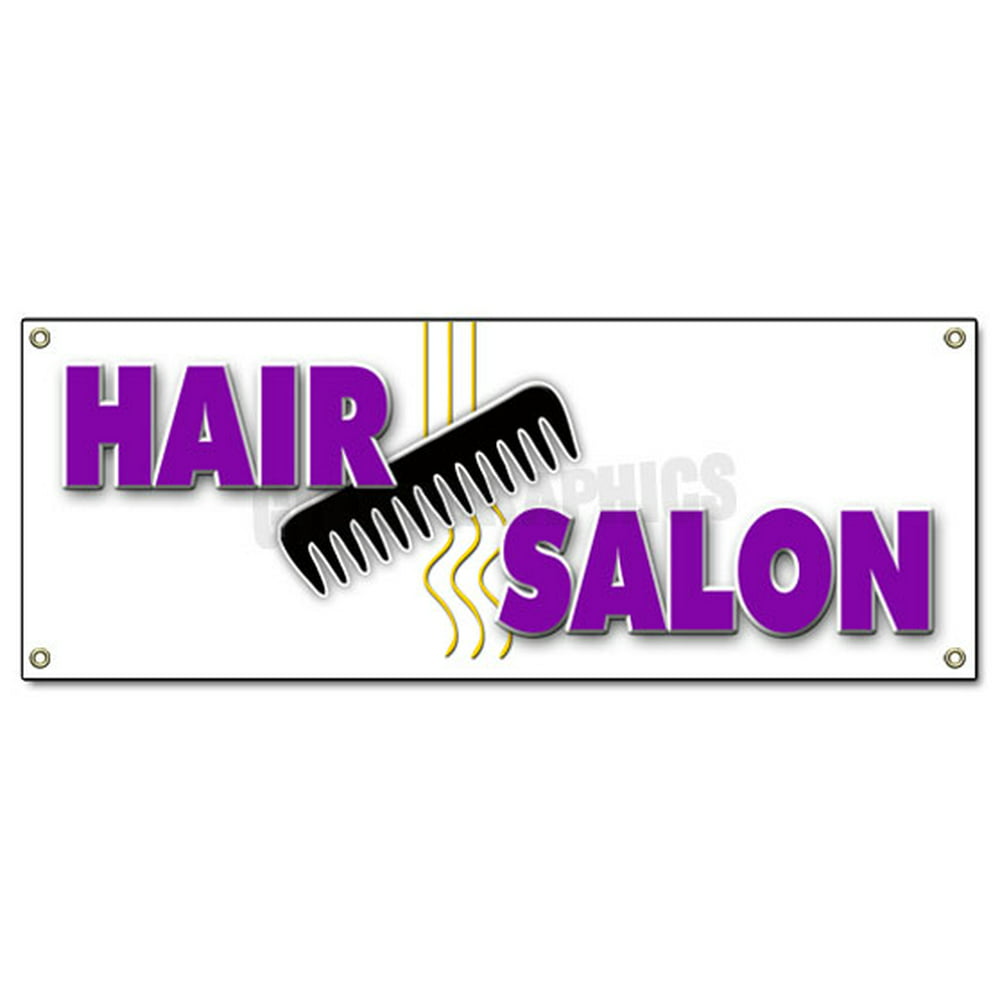 HAIR SALON BANNER SIGN styling beauty cuts signs - Walmart.com ...