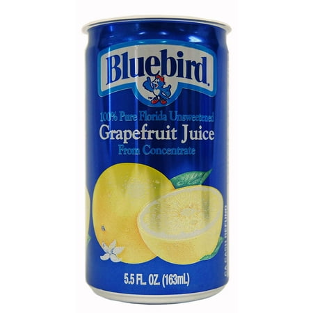 24 PACKS : Bluebird Unsweetened Grapefruit Juice, 5.5-Ounce