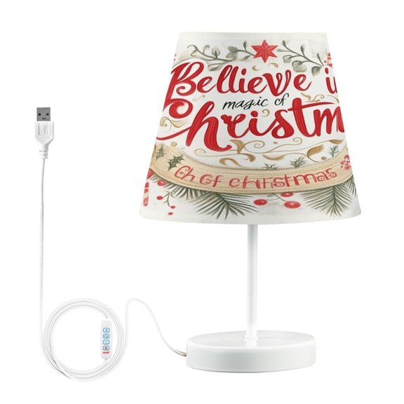 BZSMCE Table Lamp Creative Merry Christmas Elegant Wreath Simple Pattern Night Light
