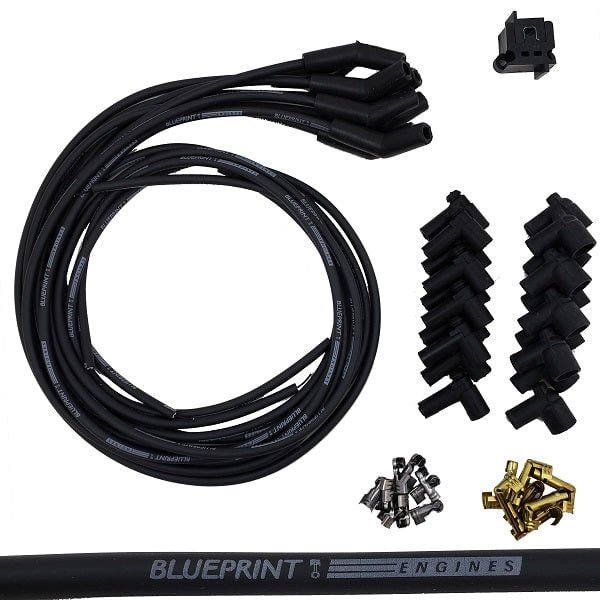 8mm Spark Plug Wire Set - 90° Boots - GM SB Compatible – BluePrint Engines