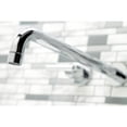 thumbnail image 3 of Kingston Brass KS8041CML Manhattan Two-Handle Wall Mount Roman Tub Faucet, Polished Chrome, 3 of 7