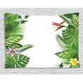thumbnail image 1 of Tropical Tapestry, Lush Growth Rainforest of Hawaii with Frangipani Philodendron Birds of Paradise, Wall Hanging for Bedroom Living Room Dorm Decor, 60W X 40L Inches, Multicolor, by Ambesonne, 1 of 2