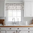 thumbnail image 3 of Sage Green Leaf Valance Curtains for Kitchen/Living Room/Bathroom/Bedroom Window, Rod Pocket Small Topper Half Short Window Curtains Voile Sheer Scarf, Retro Farmhouse Plant Floral Branch 60"x18", 3 of 8