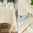 thumbnail image 3 of Parojati Textured Linen Tablecloth Rectangle 52×70 inch Waterproof Wrinkle-Free Stain Resistant Table Cloth Wipeable Spill-Proof Linen Dining Table Cover,Ivory, 3 of 10