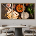 thumbnail image 3 of wall26 Framed Canvas Print Wall Art Set Indian Naan Curry Coriander Spice Variety Food Kitchen &amp; Cooking Photography Realism Decorative Colorful for Living Room, Bedroom, Office - 16"x24&quo, 3 of 5