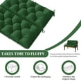 thumbnail image 5 of Kimunuk Outdoor Swing Cushion , 40" X 40" X 5" Waterproof Bench Chair Replacement Cushion with 6 Ties for Patio Porch, Green, 5 of 7