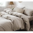 thumbnail image 2 of Juego de funda de edredón MooMee Bedding, 100% algodón lavado, tamaño king, 2 of 6
