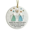 thumbnail image 2 of LmnLft Angel Sea Glass Friendship Ornament, Handmade Acrylic Christmas Tree Hanging Decorations, Friends Are Angels On Earth Christmas Pendants for Best Friends Ocean Lovers, Party Decor, 2 of 5