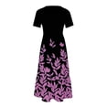 thumbnail image 3 of Baikeli Robes en Liquidation pour Femmes 2024 Robes Maxi pour Femmes 2024 Robe d'Invité de Mariage Robe Décontractée Imprimé Fleuri Col Rond Robes Ligne A avec Poches Robe pour Femmes, 3 of 4
