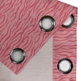 thumbnail image 4 of Ambesonne Pink Zebra Grommet Curtain, Wavy Stripes Savannah, 50" x 108", Dark Coral and Pink, 4 of 6