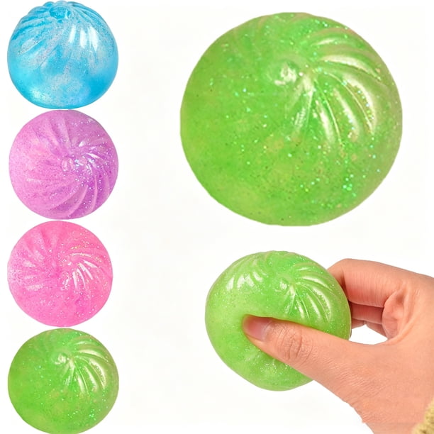 Bola Misteriosa Mystery Giant Squishies Masa Dumpling Purpurina Verde, Bolo Descompresión Arcoíris Coleccionable, Bollo Vapor Simulado Oficina Casa, Juguete Sensorial Anti-estrés