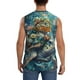 thumbnail image 4 of Fotbe Colorful Plant Turtle Men's Camiseta sin Mangas Estampada para Hombres, Playera Casual para Gimnasio, Entrenamiento, Playa-Medium, 4 of 7