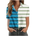 thumbnail image 2 of mfyjkho Tops De Tallas Grandes, Blusa Informal De Manga Corta Con Botones Y Bolsillo Para Mujer, Cómoda Y Con Estampado Tops De Tallas Grandes M, 2 of 4