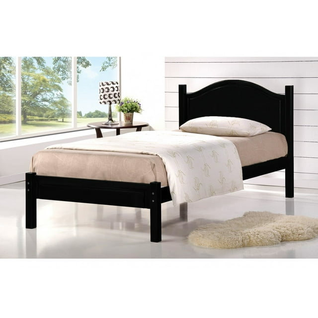 Clara Espresso Finish Wood Frame Platform Bed