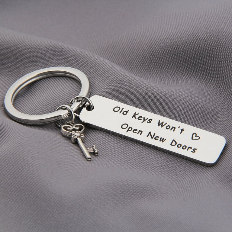 Inspirational Divorce Breakup Keychain For Women - Stainless Steel Silver Positive Message Gift