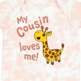 thumbnail image 4 of Inktastic My Cousin Loves Me Cute Giraffe Boys or Girls Baby Bodysuit, 4 of 5