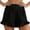 Black, variant on Womens Summer Shorts Fashion Solid Color High Waisted Shorts Casual Beach Shorts with Floral Pleated Hem