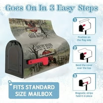 YOPINCO Farmhouse-style Mailbox Covers Magnetic ,Mailbox Wraps Post Letter Box Cover for Garden Yard Decor-21x18 in