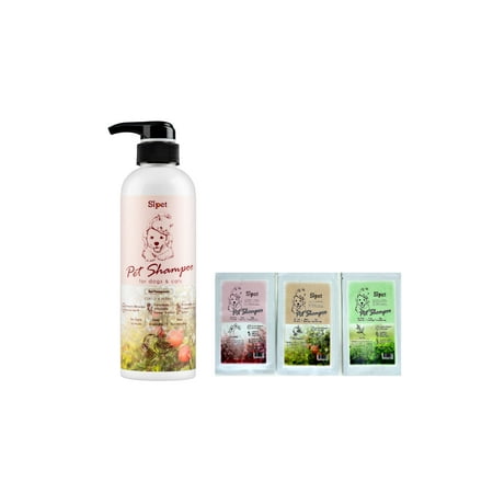 - Sipet 500 ml Pets Shampoo,Insect-Repellant, Mild and Allergy-Free, Healthy Hair, Dog & Cat Shampoo (Pomegranate) with One Extra Gift Other Random Type Bag 50ml Shampoo Made in Taiwan