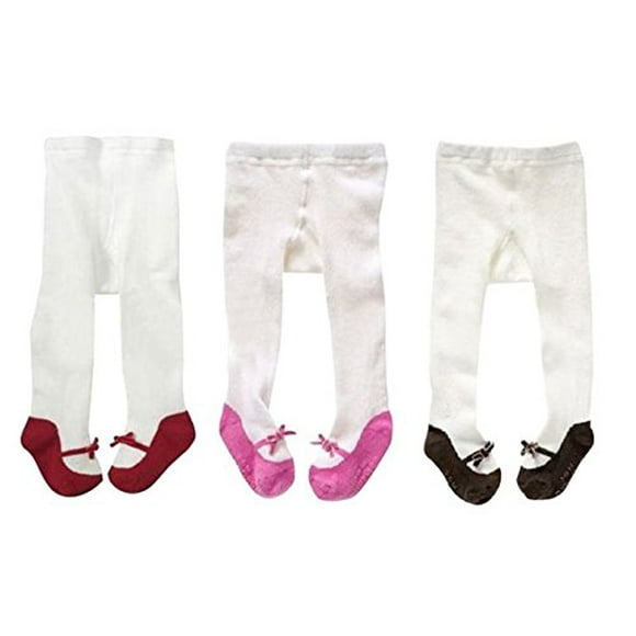 Jeleuon Baby Girls Infant Toddler 3 Pack of Soft Stock Tights Warm Legging Pants