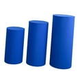 thumbnail image 4 of HOMYL 3Pcs Cylinder Pedestal Covers Backgrounds for Wedding Graduation Anniversary dark blue, 4 of 8