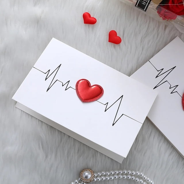 Tarjeta de amor emergente 3D con sobre, Día de San Valentín, cumpleaños, aniversario, tarjetas de felicitación para parejas, esposa, marido, regalos hechos a mano