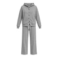 thumbnail image 4 of successthop Sweatsuits Women 2 Piece Outfit Matching Workout Lounge Sets Long Sleeve Hoodie Pocketed Sweatpant, 4 of 6