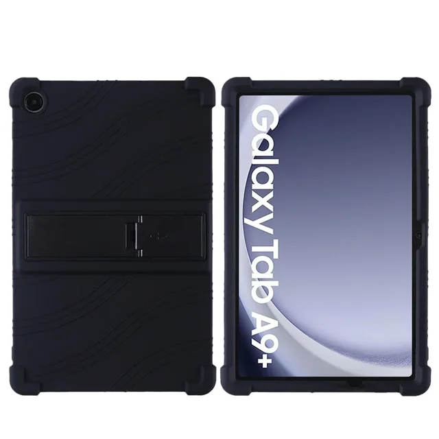 For Samsung Galaxy Tab A9 Plus Case 2023 11 inch Tablet Shockproof Case for Galaxy Tab А9 Plus + Silicon Stand Protective Shell Black Tab A9 Plus 11 inch