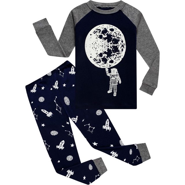 KikizYe Conjunto de pijamas para niños Pijamas para niños Pijamas navideños de manga larga para niños