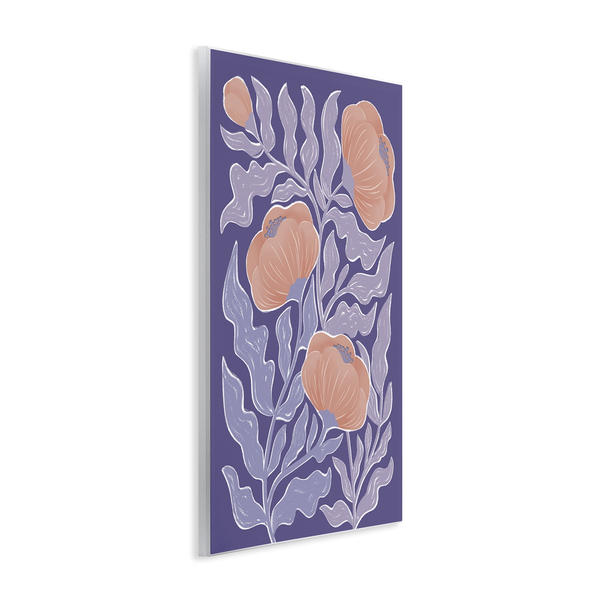 Stupell Industries Midcentury Purple Poppies Wall Plaque Art, design by Martina Pavlova