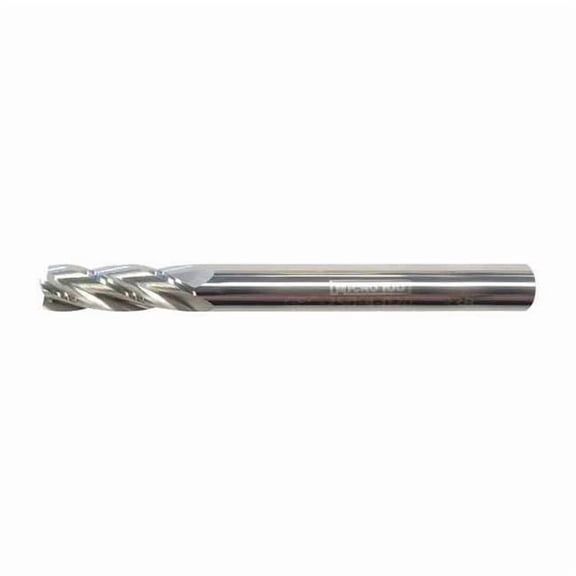 Micro 100 Carb End Mill,1/8 In,4FL,CC,Uncoated GEC-125-4-020