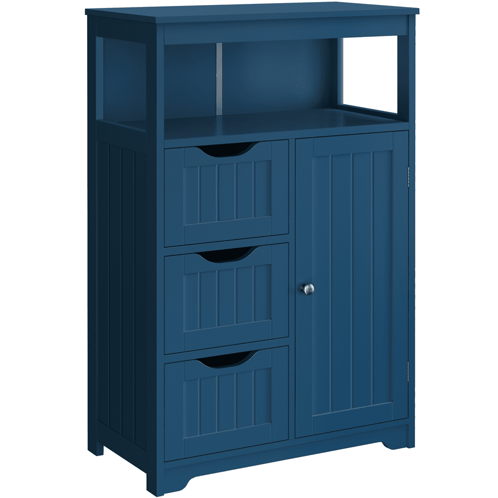Navy Blue MDF Living Room Cabinet with Adjustable Shelving