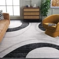 thumbnail image 2 of SAFAVIEH Skyler Georgene Geometric Area Rug, Ivory Grey/Black, 6'7" x 6'7" Square, 2 of 7