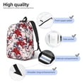 thumbnail image 5 of Naloa Canvas Backpack for Men Women Lilies Flowers Print Rucksack Casual Travel Daypack Large and Small Durable College Tote Satchel Bookbag for Teens, 5 of 8