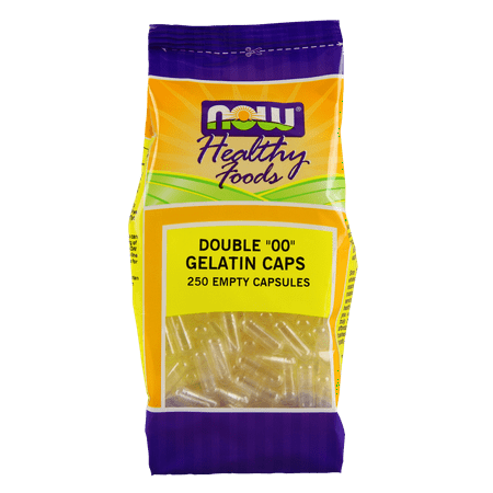NOW Empty Gel Capsules '00' Capsules, 250 Ct