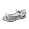 thumbnail image 2 of Kureaily Girls' Bow Sneakers With Closure Sequined Flat Shoes For Dance And Daily Wear 5.5-6 Years, 2 of 4