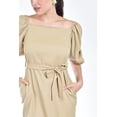 thumbnail image 5 of Vestido de lino escote cuadrado Roman Fashion /Juvenil 1045 (Moka) cafe G, 5 of 5