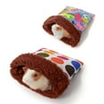 thumbnail image 3 of Flmtop Pets Hamster Rabbit Dot Heart Print Winter Warm Bed House Mat Plush Bag Nests, 3 of 9