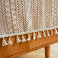 thumbnail image 7 of Bedside Tablecloth Tassels Table Cover Nightstand Table Runner Tabletop Dustcover TV Dustcover for Furniture Décor, 15×36inch, 7 of 7