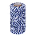 thumbnail image 2 of 100m Rollo de Cuerda Cinta Hilo para Costura Artesanía Azul Blanco Soledad Papel de regalo de cuerda, 2 of 9